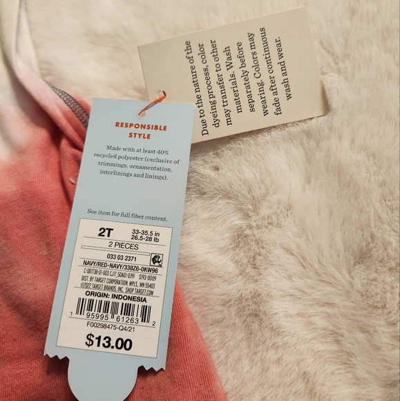 Cat & Jack Tie Dye Tank & Short Two Piece Set New With Tag Size 2T - Picture 8 of 9